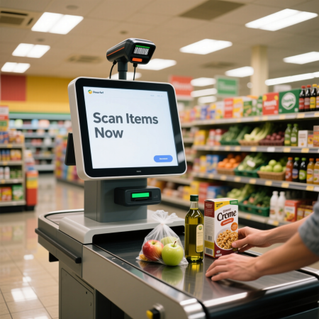 Workflow: Artikel scannen → Wiegen → Stripe-Zahlung → TSE-Aufzeichnung → Fertig